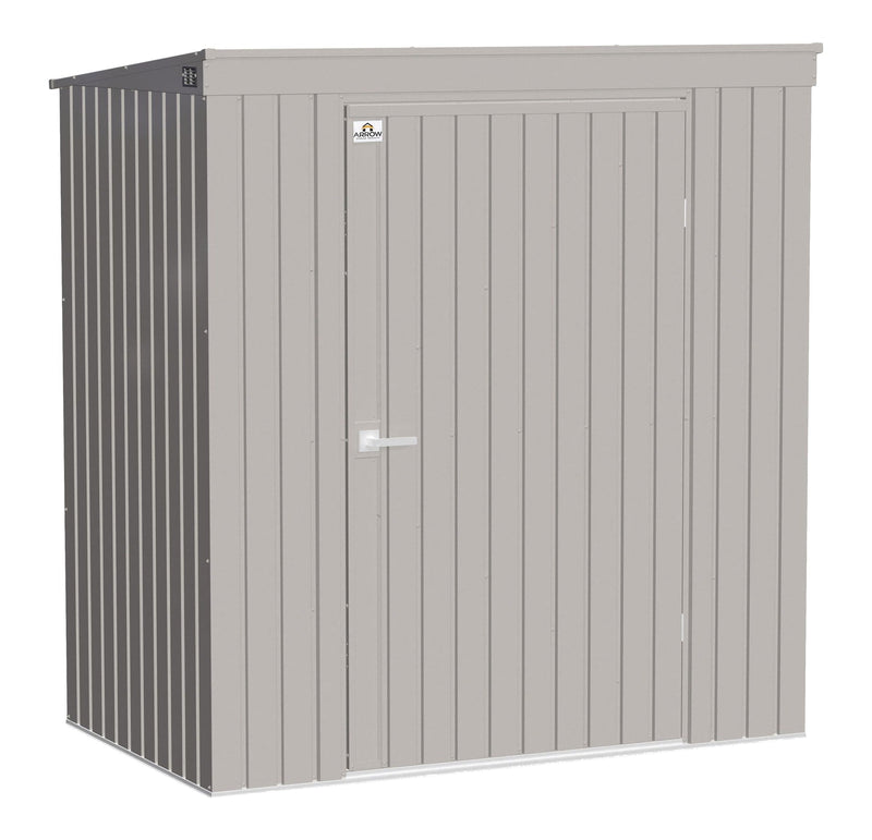 Elite Steel Storage Shed with Pent Roof, Cool Grey, 6-ft x 4-ft Q6414