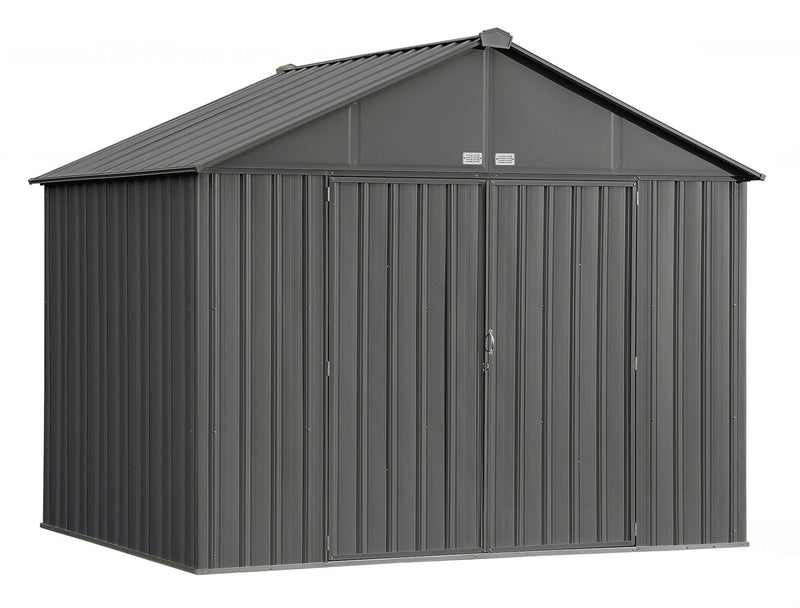 EZEE Galvanized Steel Storage Shed, Charcoal, 10-ft x 8-ft K0701