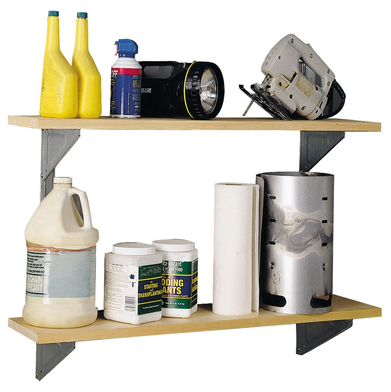 Galvanized Steel Shelf Kit with Hanger and Brackets D7673