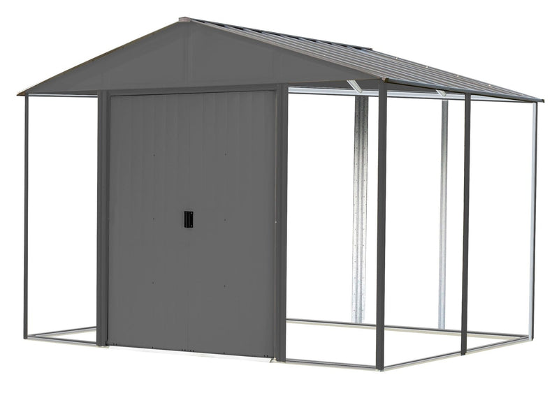 Ironwood Steel Hybrid Shed Kit, Anthracite, 10-ft x 8-ft F8744