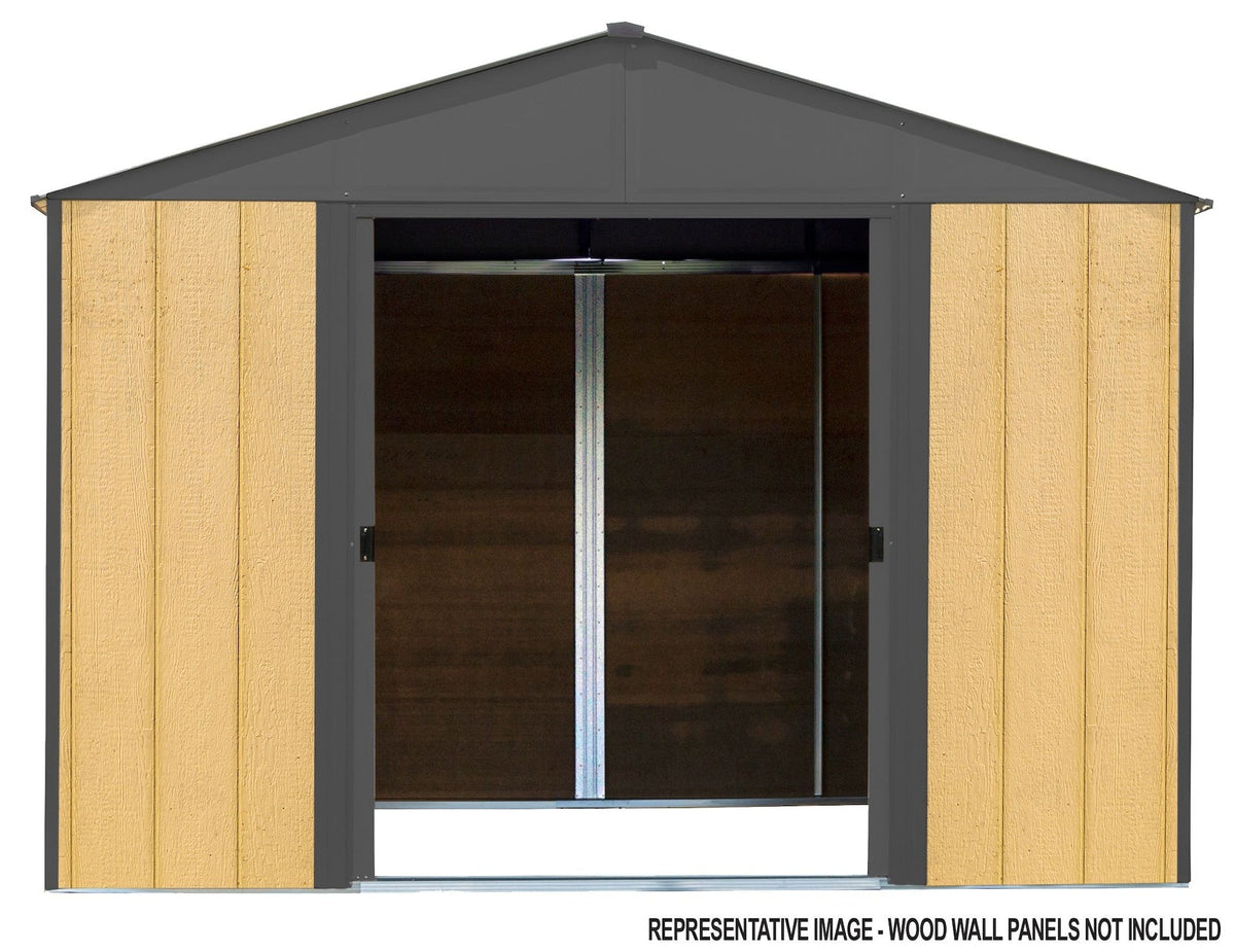 Ironwood Steel Hybrid Shed Kit, Anthracite, 10-ft x 8-ft