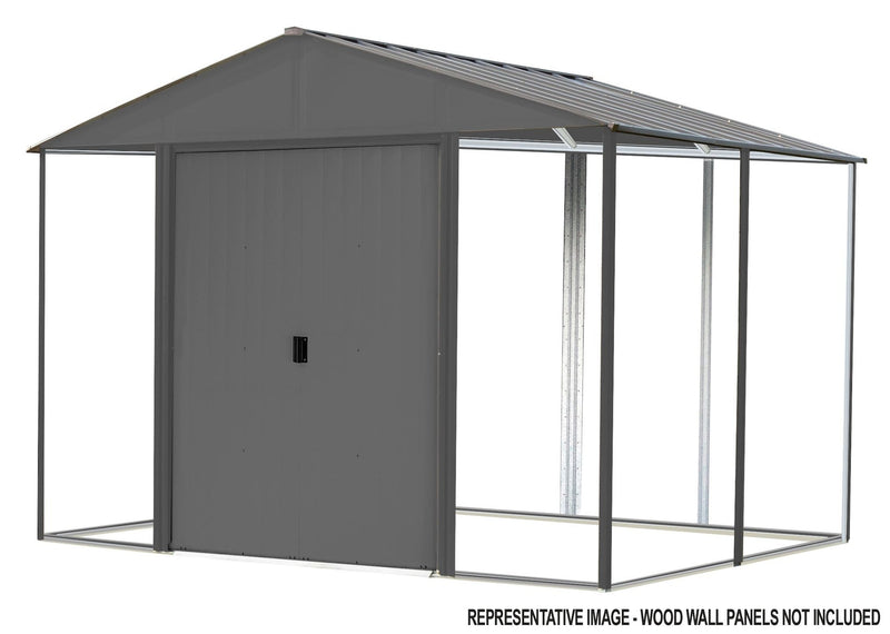Ironwood Steel Hybrid Shed Kit, Anthracite, 8-ft x 8-ft C3101