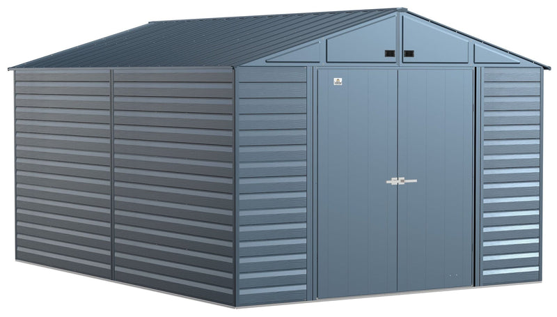 Select Galvanized Steel Storage Shed, Blue Grey, 10-ft x 14-ft J7180