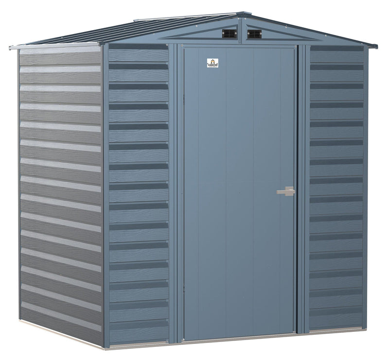 Select Galvanized Steel Storage Shed, Blue Grey, 6-ft x 5-ft F2278