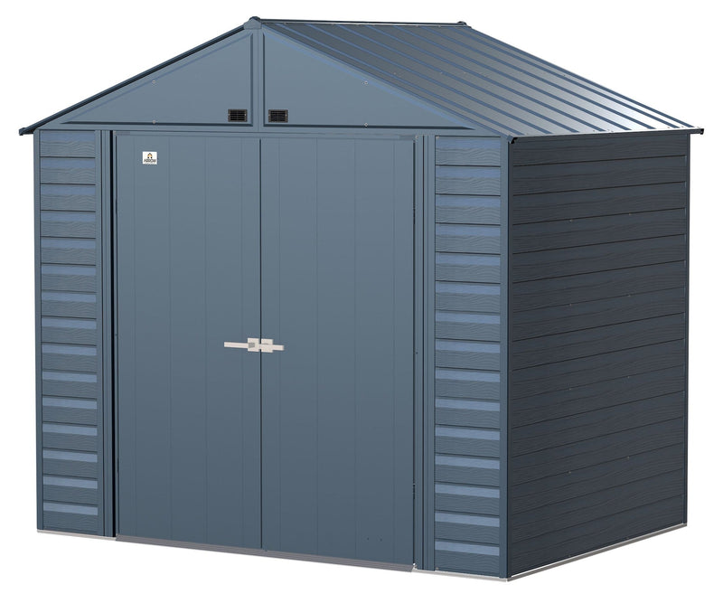 Select Galvanized Steel Storage Shed, Blue Grey, 8-ft x 6-ft D5809