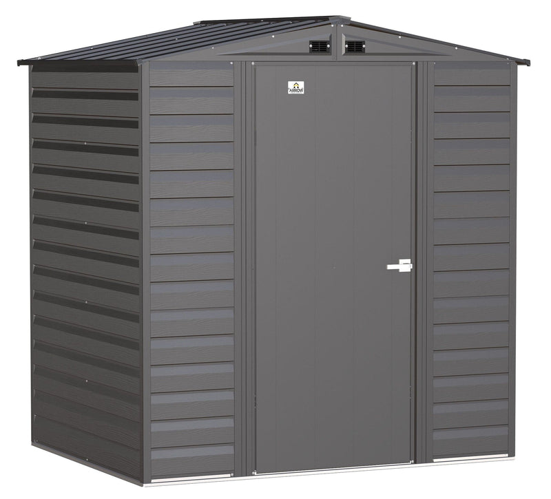 Select Galvanized Steel Storage Shed, Charcoal, 6-ft x 5-ft V9675