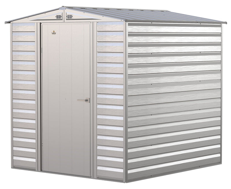 Select Galvanized Steel Storage Shed, Flute Grey, 6-ft x 7-ft Y1407