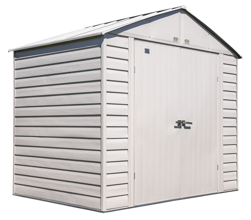 Select Galvanized Steel Storage Shed, Flute Grey, 8-ft x 6-ft R6906