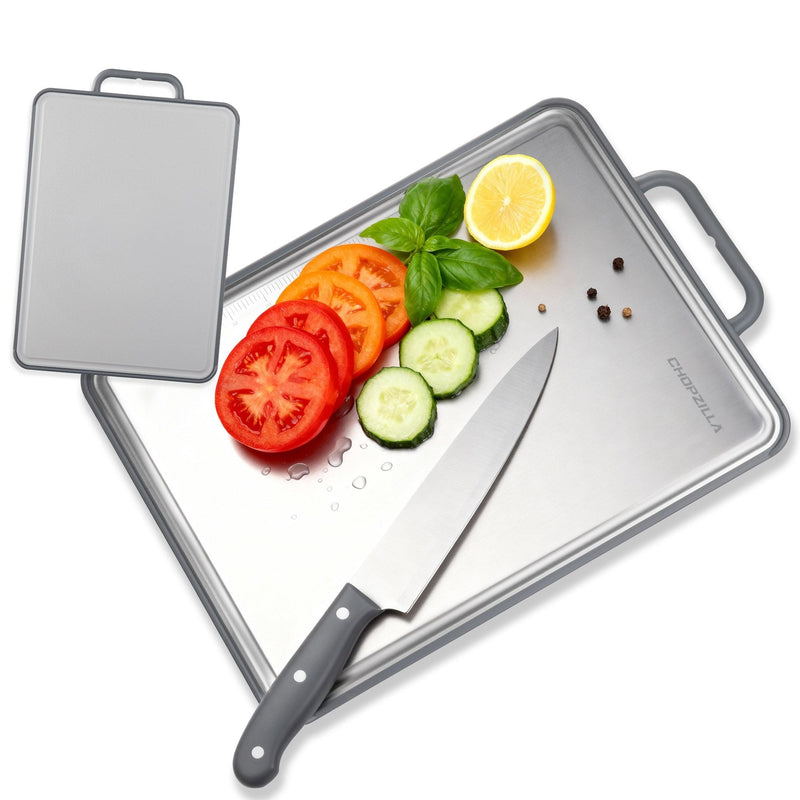 Chopzilla Titanium Dual Sided Cutting Board with Handle, Non-Slip, 15.7-in J5187
