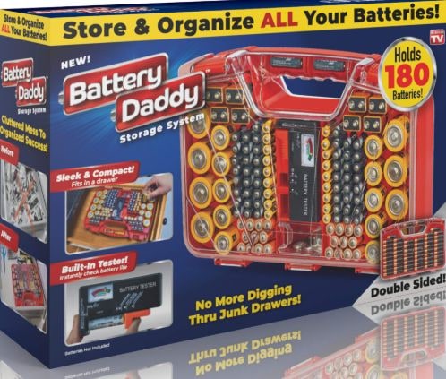 Ontel Battery Daddy 180 Battery Organizer and Storage Case U7016