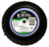 Steel Lawn Mower Wheel with Ball Bearings, 6-in x 1.5-in