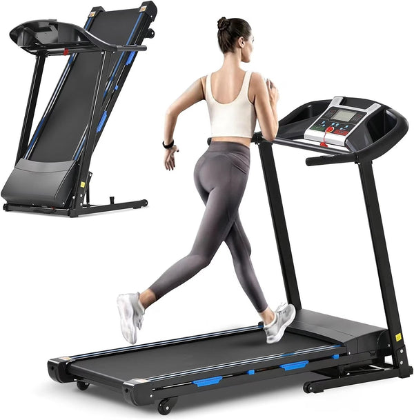 3.5HP Folding Treadmill with 15% Auto Incline 12 Preset Programs for Running Walking Exercise, 330LB Capacity, Double Running Board Shock... L2692