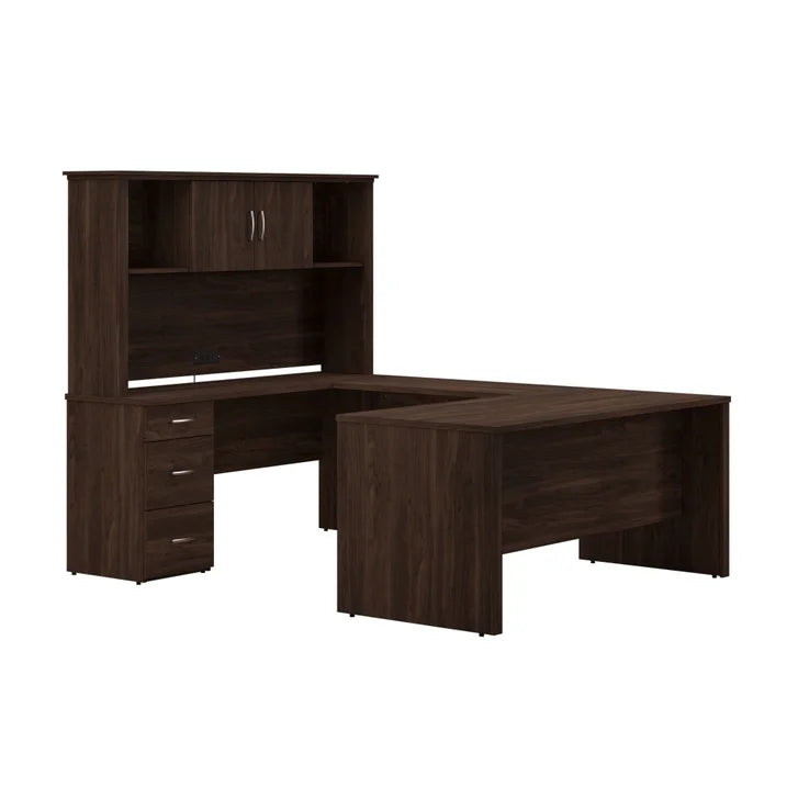 Bestar - Gosford U-Shaped Desk with Hutch C0922