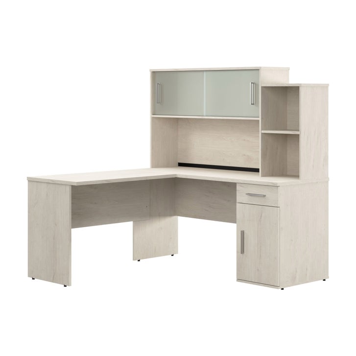 Bestar Orford L-Shaped Desk with Hutch Y0370