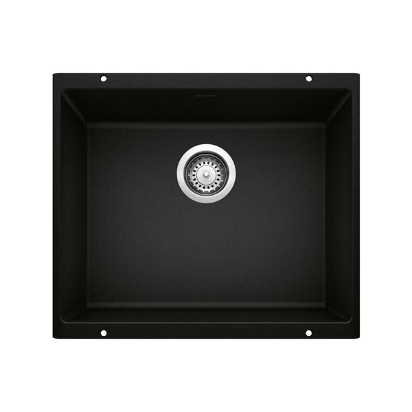 Precis 21-in Single Bowl Undermount Kitchen Sink, Coal Black K8098