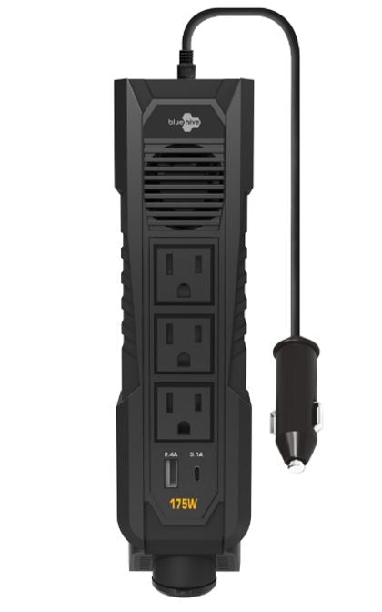 Power Inverter with USB Ports & Electrical Outlets, 175W G3400