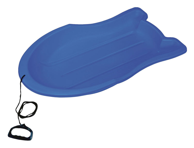 Booster Kids' 1-Person Lightweight Plastic Winter Snow Sled/Toboggan with Tow Rope U2746
