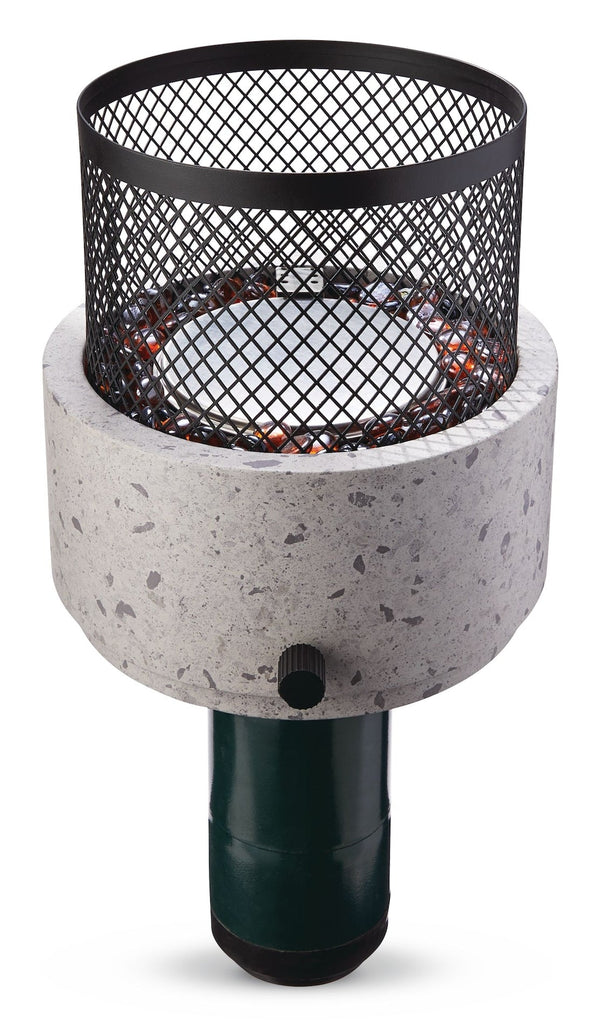 Cinder Round Outdoor Tabletop Gas Fire Pit, 11,000 BTU W8972