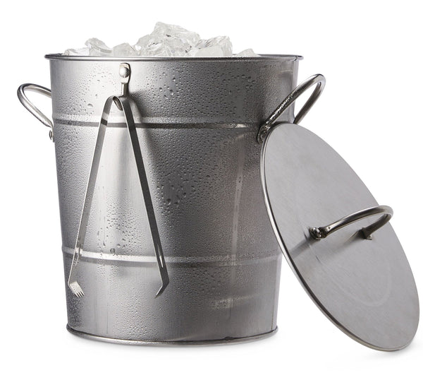 Ice Bucket and Scoop, Stainless Steel with Insulated Liner, Silver, 9.06-in C5102