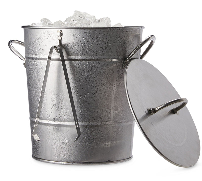 Ice Bucket and Scoop, Stainless Steel with Insulated Liner, Silver, 9.06-in C5102