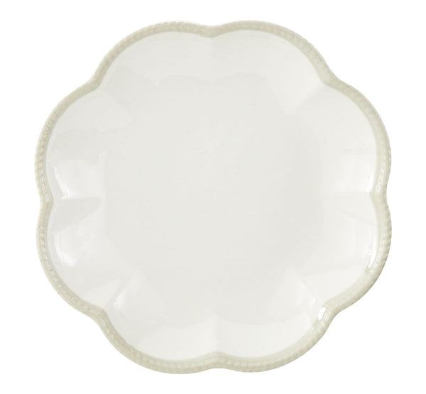 Scalloped Side Plate, BPA-free, Plastic, Ivory Colour H3296