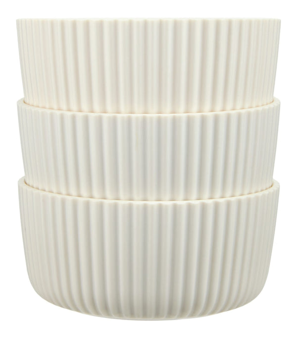 Small Ribbed Bowls for Outdoor Dining, 3-pk C5901