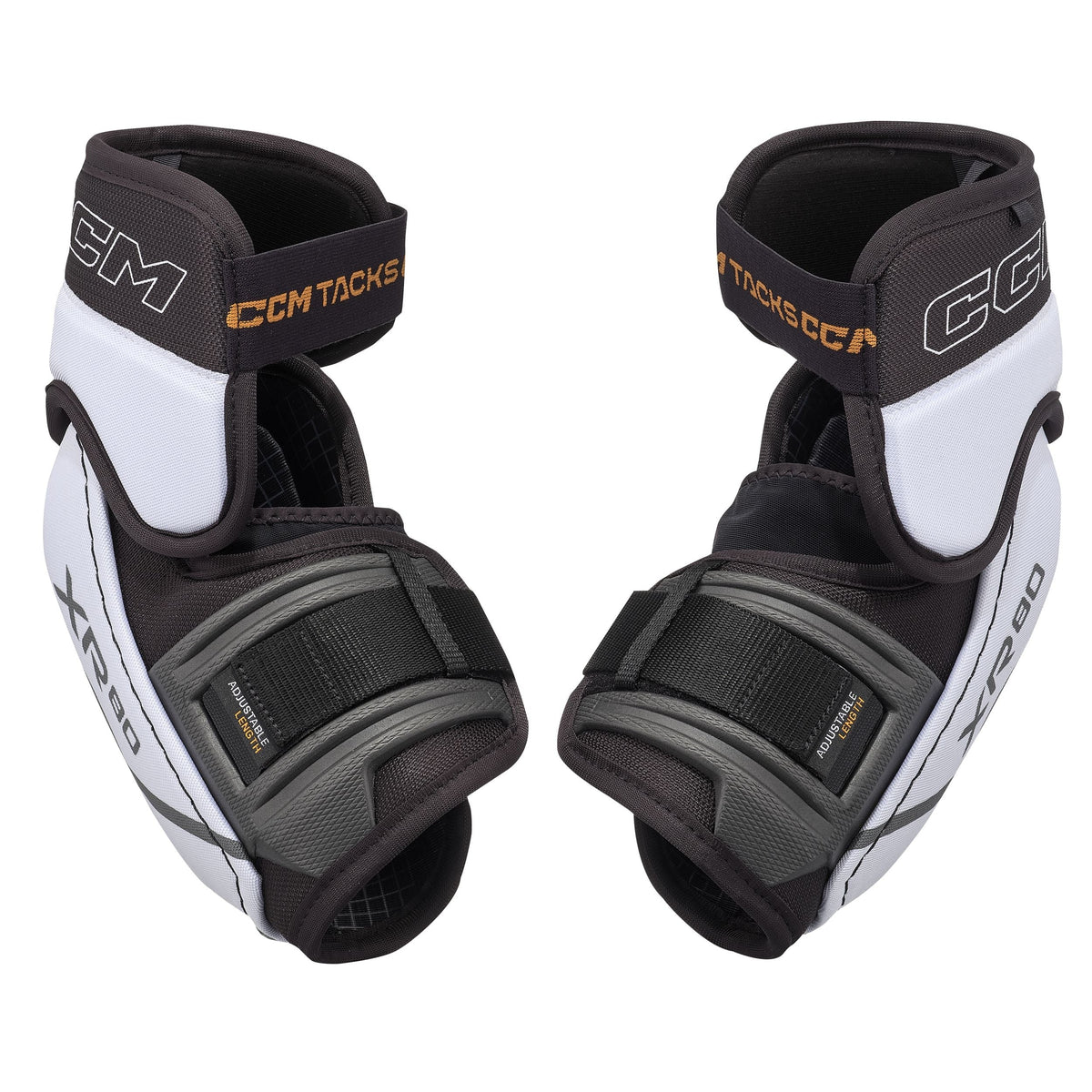 Tacks XR80 Hockey Elbow Pads, Junior, Black/White/Grey, Assorted Sizes