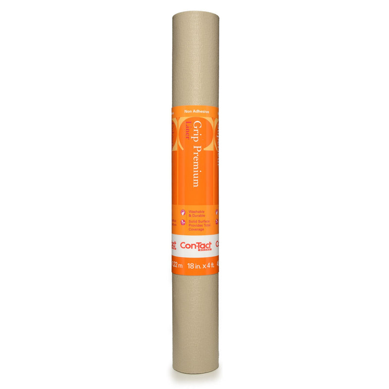 Con-Tact Grip Premium Non-Adhesive Cushioned Shelf/Drawer Liner, Taupe, 18-in x 4-ft O2824