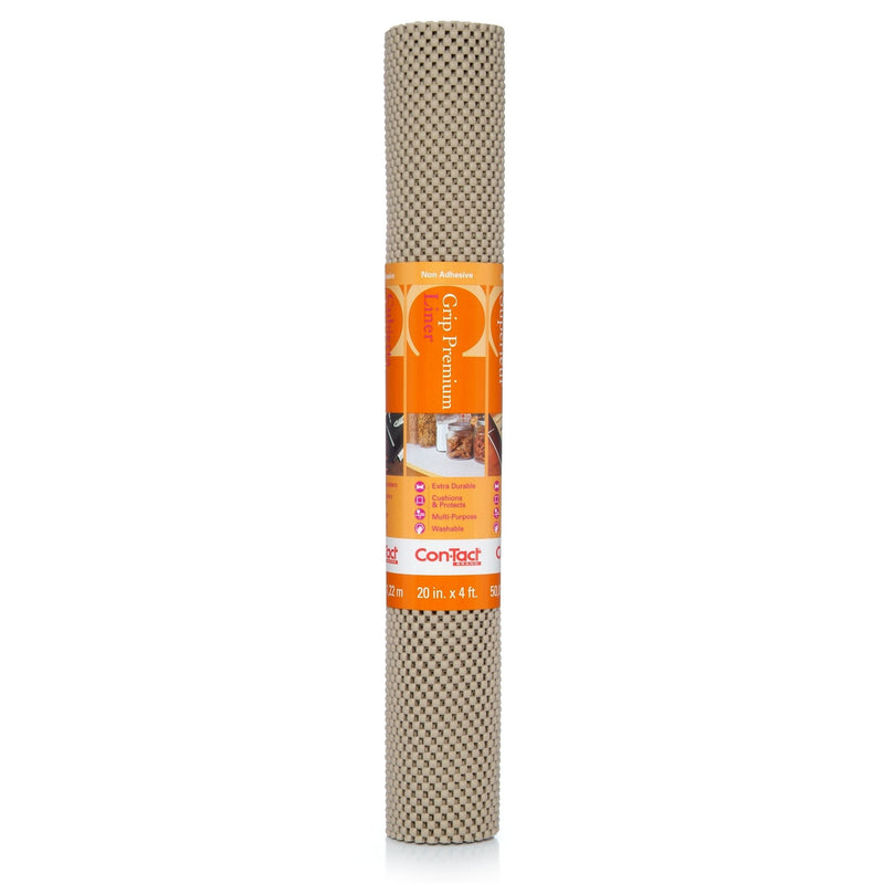 Con-Tact Grip Premium Non-Adhesive Cushioned Shelf/Drawer Liner, Taupe, 20-in x 4-ft G3223