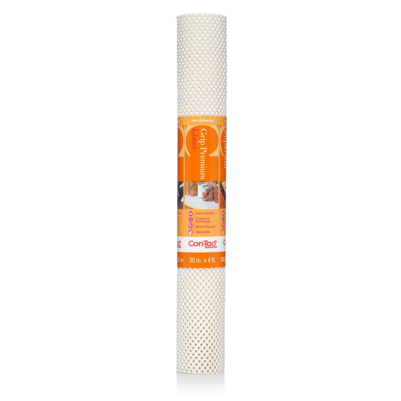 Con-Tact Grip Premium Non-Adhesive Cushioned Shelf/Drawer Liner, White, 20-in x 4-ft Z7322
