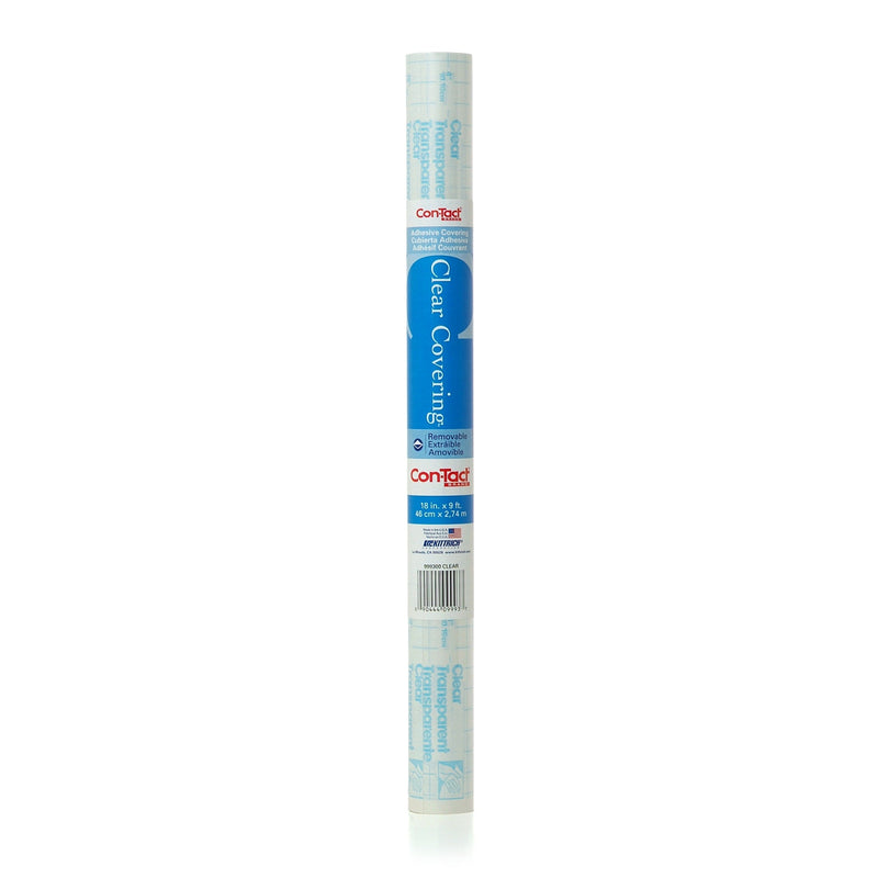 Con-Tact Removable Adhesive Shelf/Drawer Liner, Clear, 18-in x 9-ft Q8646
