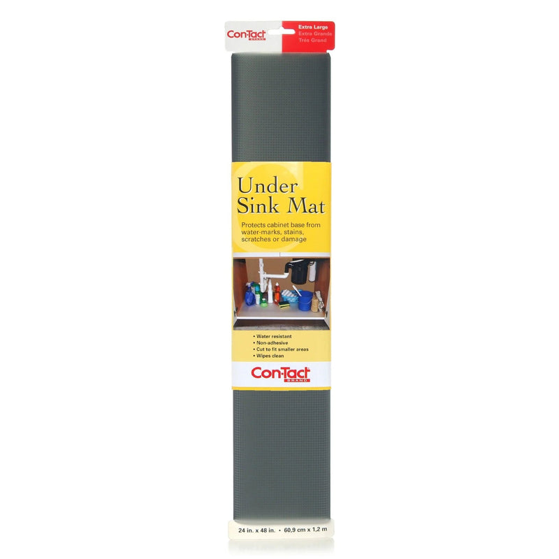 Con-Tact Under Sink Mat Non-Adhesive Water-Resistant Cabinet/Shelf Liner, Clear, 24 x 48-in J5833