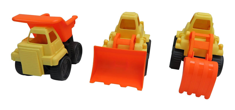 Construction Vehicles Floating Plastic Water Toy, Yellow/Orange, Assorted, Ages 2+, for Summer/Beach Activities R5839