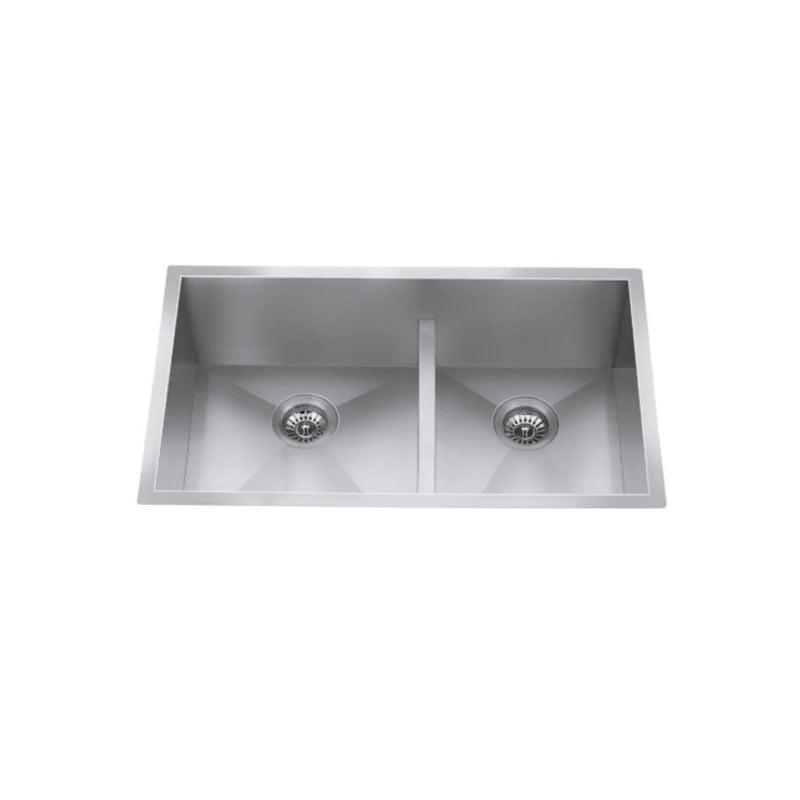 CXZD771L 32-in Low Divide Stainless Steel Double Bowl Sink D3011