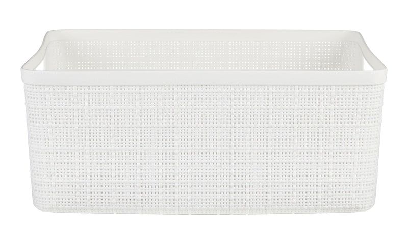 Medium Jute Weave Nesting Storage Basket, White S5617
