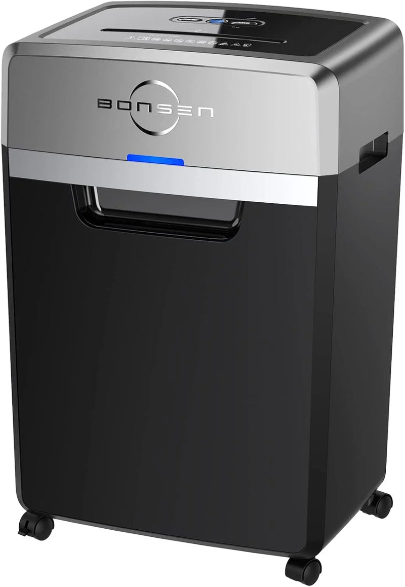 Heavy Duty Paper Shredder, 24-Sheet Cross-Cut Shredder, 40-Min Continuous Running Time, Commercial Grade Shredder for Office, 9-Gallon Big Basket, 55dB Super Quiet, P-4 High Security (S3105) E5193