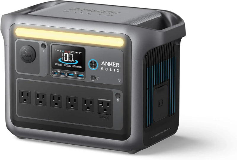 Portable Power Station with 200W Solar Panel, 1800W Solar Generator, 1056wh LFP (LiFePO4) Battery, 6 AC Outlets, Up to 2400W for Home, Power Outages, and Outdoor Camping Z3841