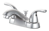 Renovate Double Handle Bathroom Sink Faucet with Pop-up Drain, 4-in Centreset, Chrome