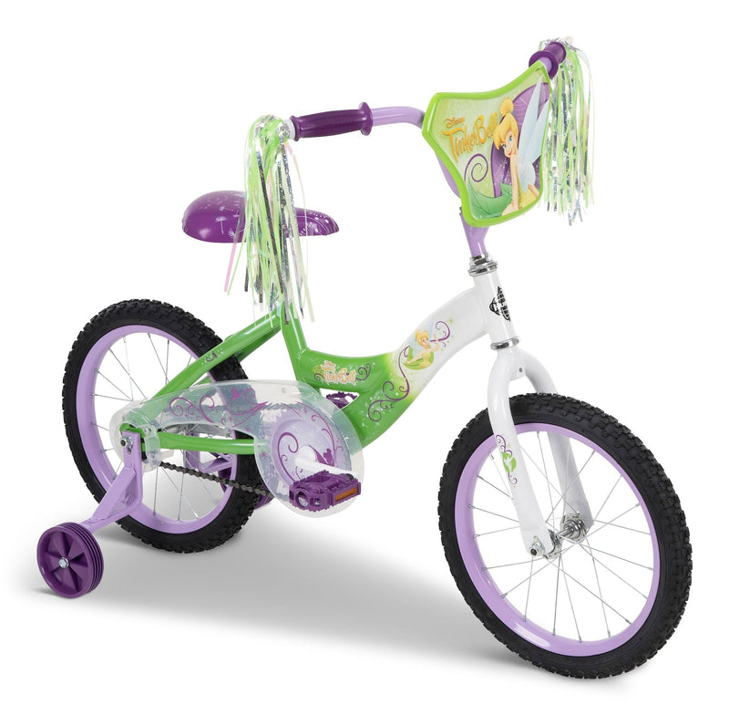 Tinkerbell Kids' Bike, 16-in Wheel, White/Green X9896