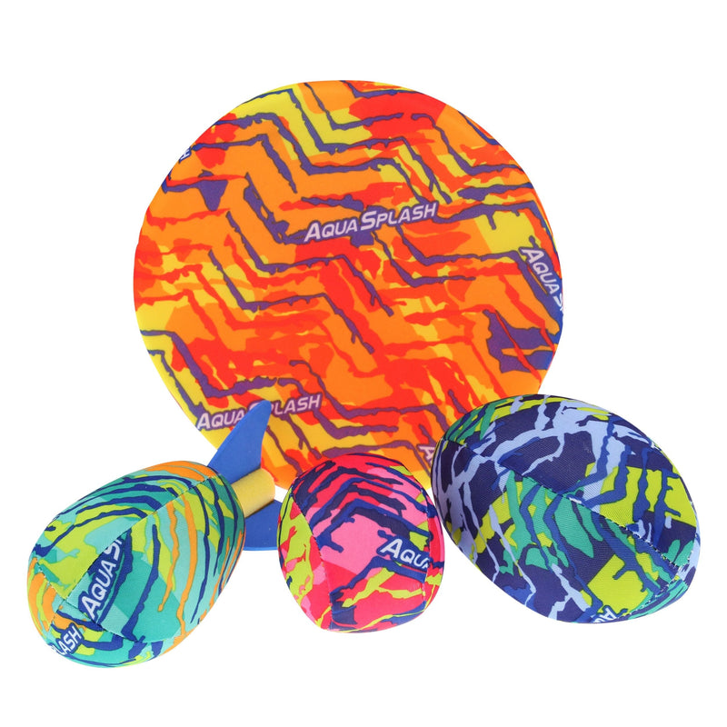 Dunk n' Drench Pool Kids' Splash Ball Set, Multi-Coloured, 4-pk, Ages 3+, for Beach/Pool Fun Activities V7022
