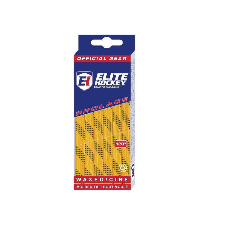 Hockey Prolace Skate Laces, Waxed, Yellow, Assorted Sizes V4347