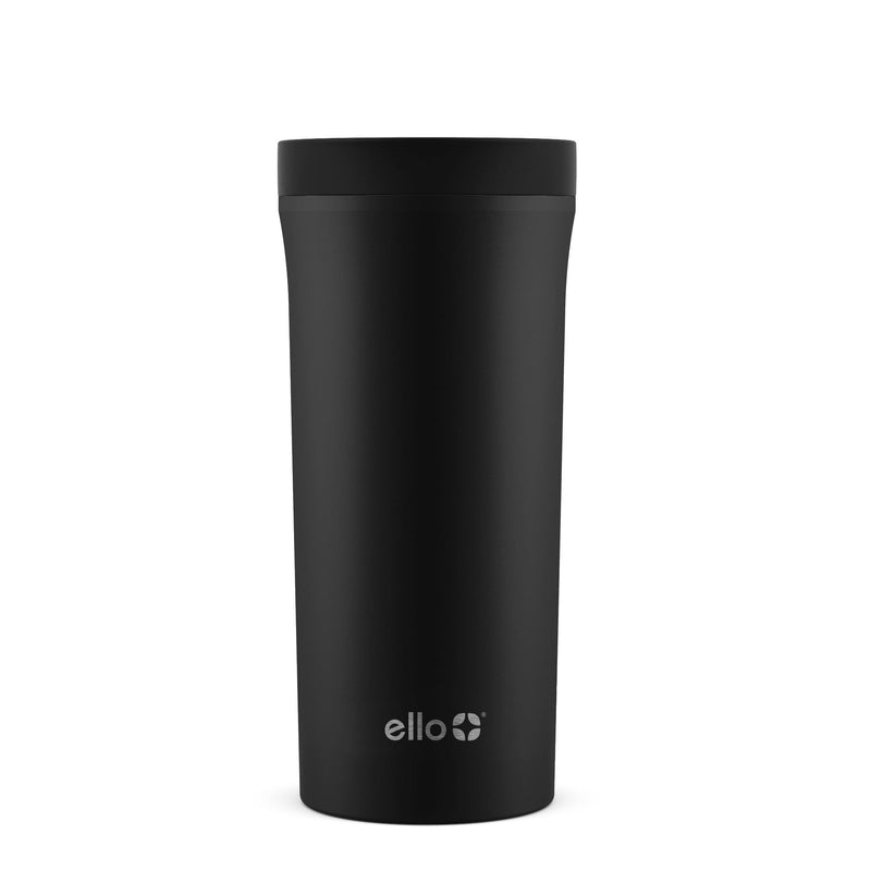 Arabica Vacuum Insulated Stainless Steel Travel Mug, 14-oz, Black, with Leakproof Slider Lid M9631