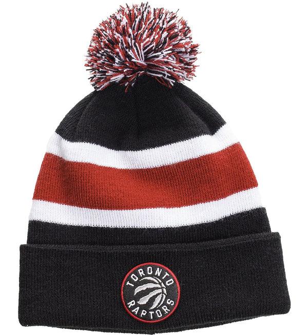 Fan Favorite Mass Breakaway Stretch Knit Cuffed Toque with Pom Pom, Blue/Red E8151