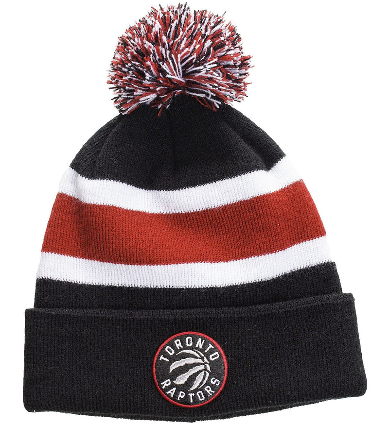 Fan Favorite Mass Breakaway Stretch Knit Cuffed Toque with Pom Pom, Blue/Red E8151