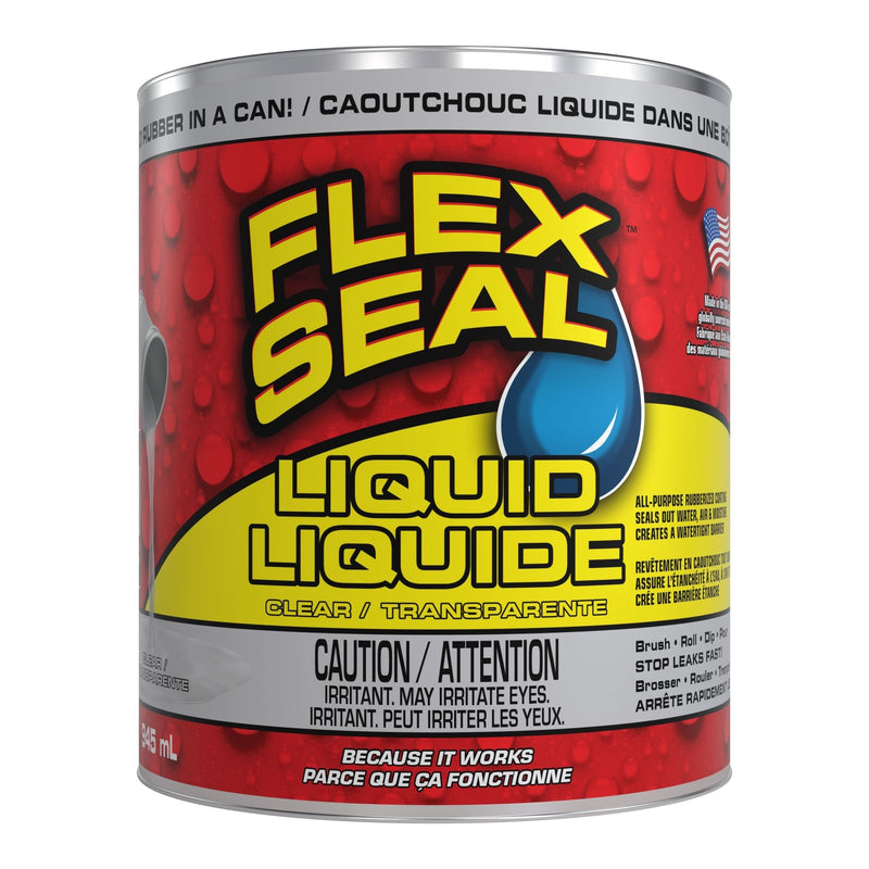 Liquid Rubber Sealant Coating, Paint-On Weatherproof Leak Protector, Clear, 946-mL V7781