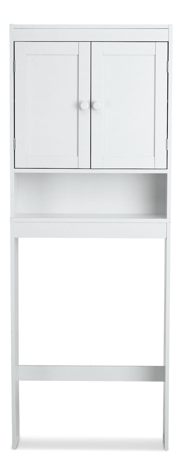 Orleans 2-Door Over-The-Toilet Spacesaver Bathroom Storage Cabinet, White O3741