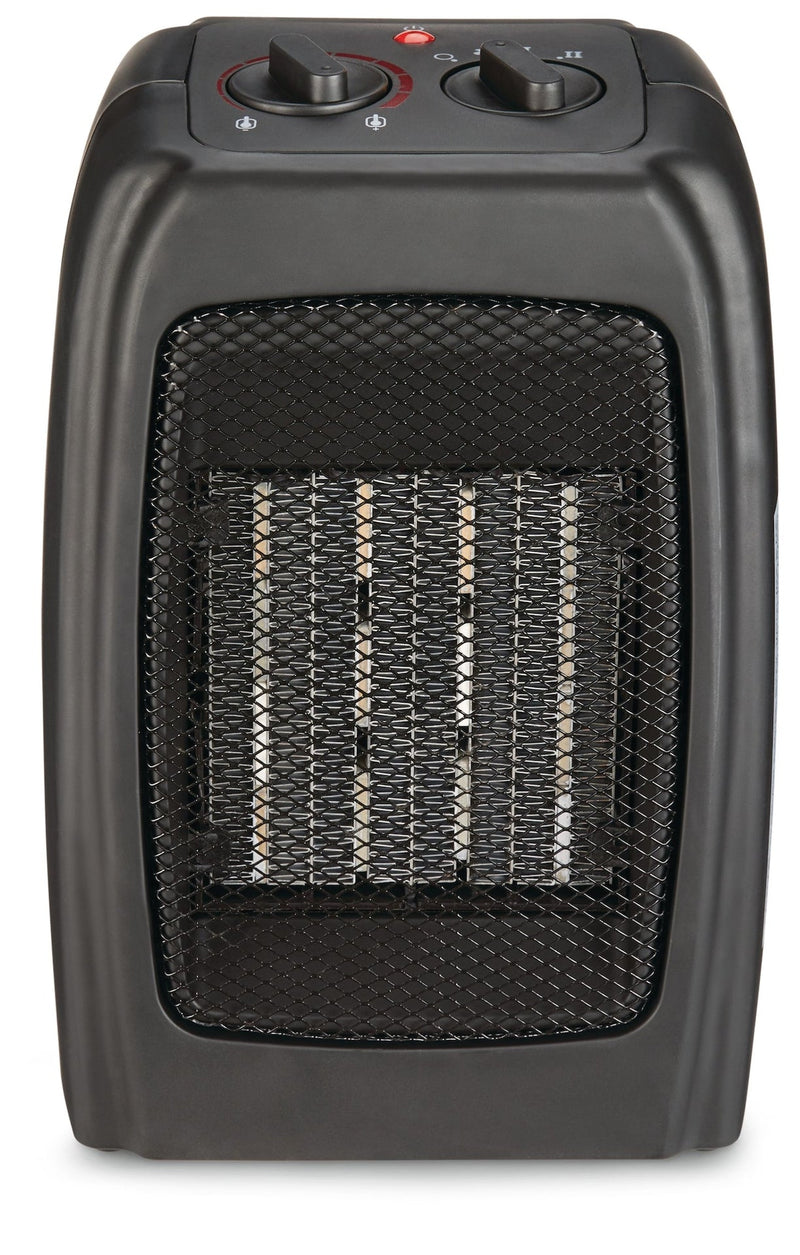 Portable Ceramic Space Heater withThermostat, 1500W, Black G6027