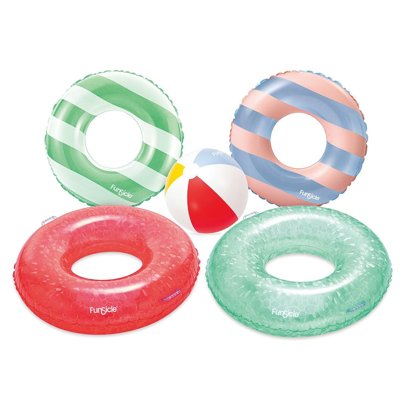 Inflatable Pool Float Fun Tube Party Pack, 5-pcs, Ages 14+ N9103