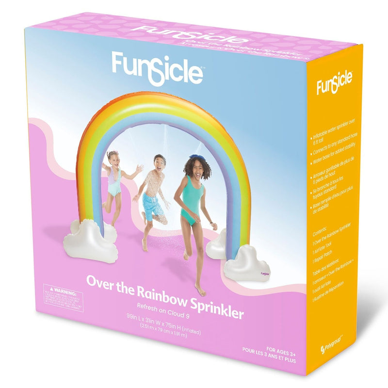 Over the Rainbow Giant Inflatable Outdoor Sprinkler with Built-In Water Sprayers V7011