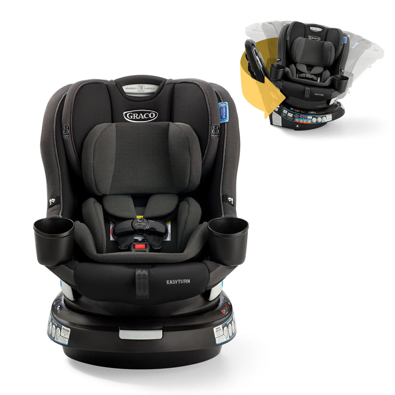 EasyTurn 360 Rotating 2-in-1 Convertible Car Seat, Rear and Forward Facing, Cyran L4656